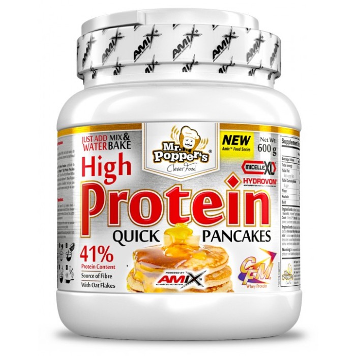 Замінник харчування Amix Nutrition Mr.Popper's High Protein Pancakes, 600 грам Натурально-несолодкий