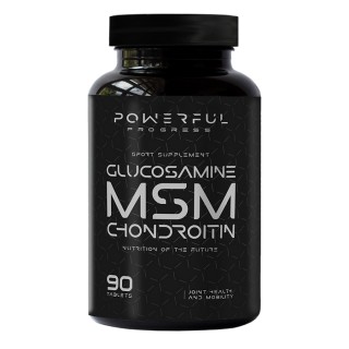 Препарат для суглобів і зв'язок Powerful Progress Glucosamine Chondroitin MSM, 90 таблеток