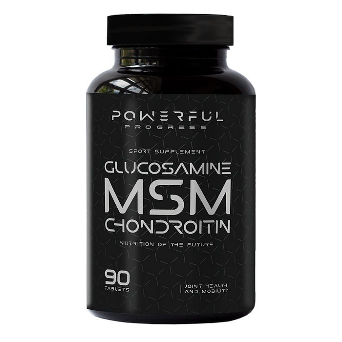 Препарат для суглобів і зв'язок Powerful Progress Glucosamine Chondroitin MSM, 90 таблеток