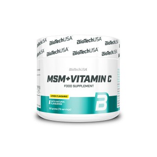 Препарат для суставов и связок Biotech MSM + Vitamin C, 150 грамм Лимон