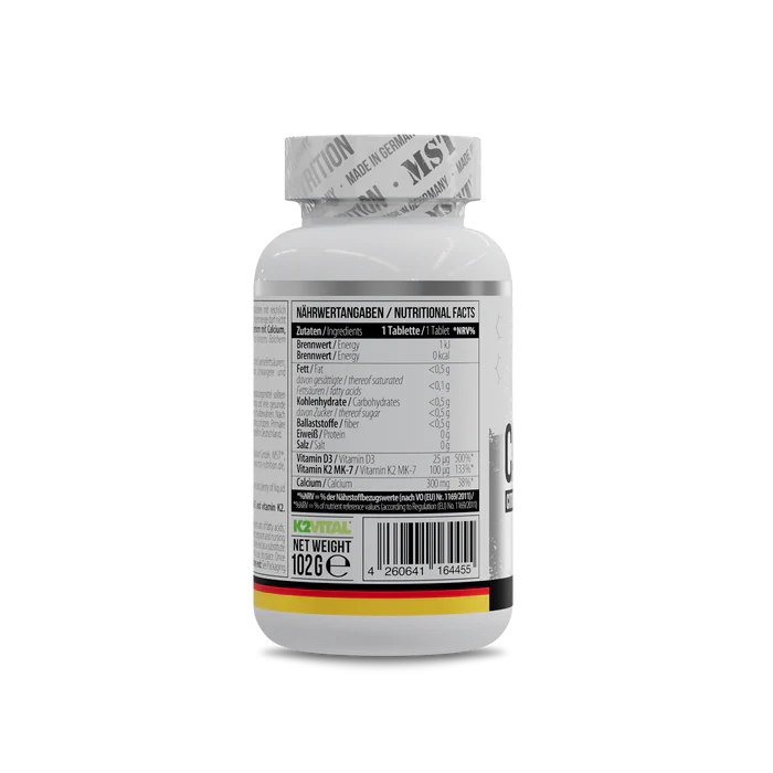 Вітаміни та мінерали MST Calcium Citrate + Vitamin D3 + K2 MK7,  60 таблеток