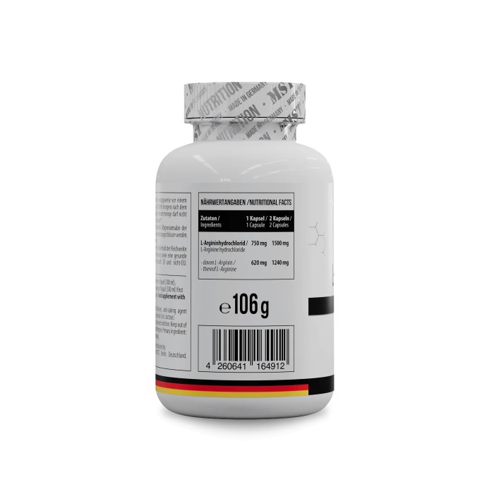 Амінокислота MST L-Arginine, 120 капсул