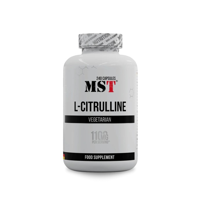 Амінокислота MST L-Citrulline, 240 капсул