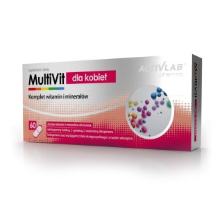 Вітаміни та мінерали Activlab Pharma MultiVit for Women, 60 капсул