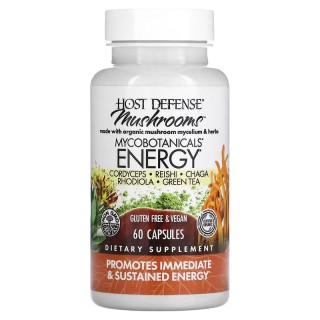 Натуральна добавка Host Defense MycoBotanicals Energy, 60 капсул
