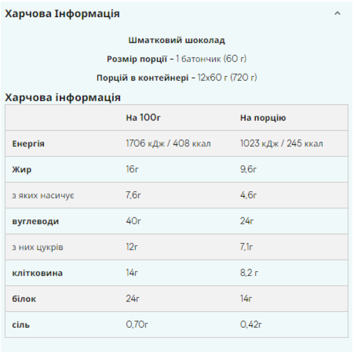 Подвійний брауні з тіста - 12x60 г густого шоколаду