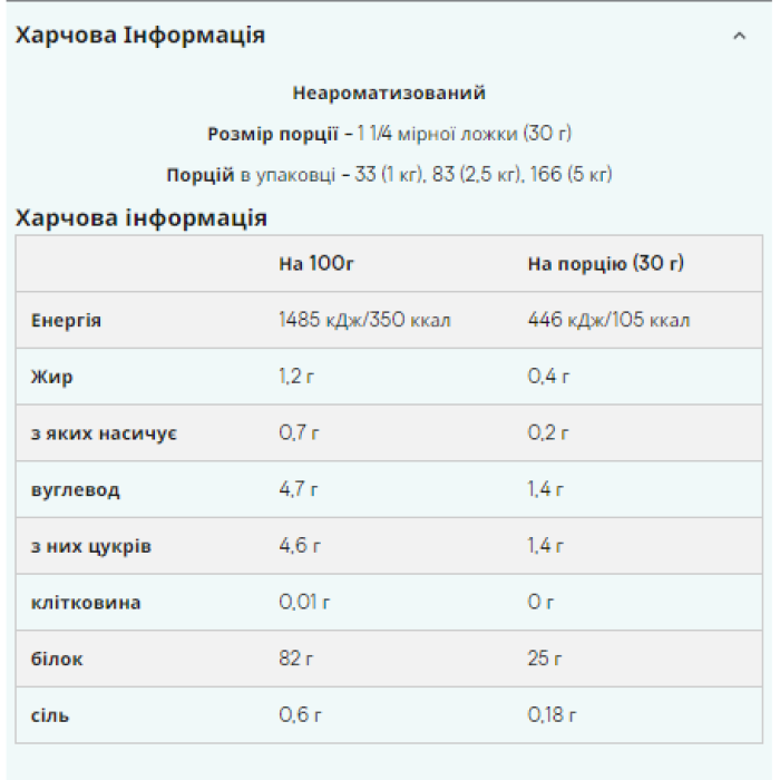 Казеин медленного высвобождения - 2,5 кг, нецветковый