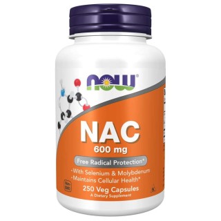 Амінокислота NOW NAC 600 mg, 250 капсул