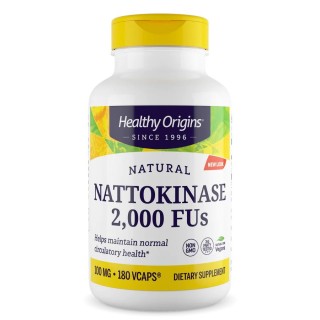 Натуральна добавка Healthy Origins Nattokinase 100 mg, 180 вегакапсул