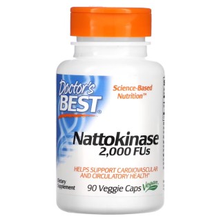 Натуральная добавка Doctor's Best Nattokinase, 90 вегакапсул.