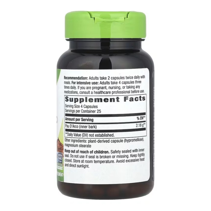 Внутрішня кора Пау Д'Арко - 100 капсул