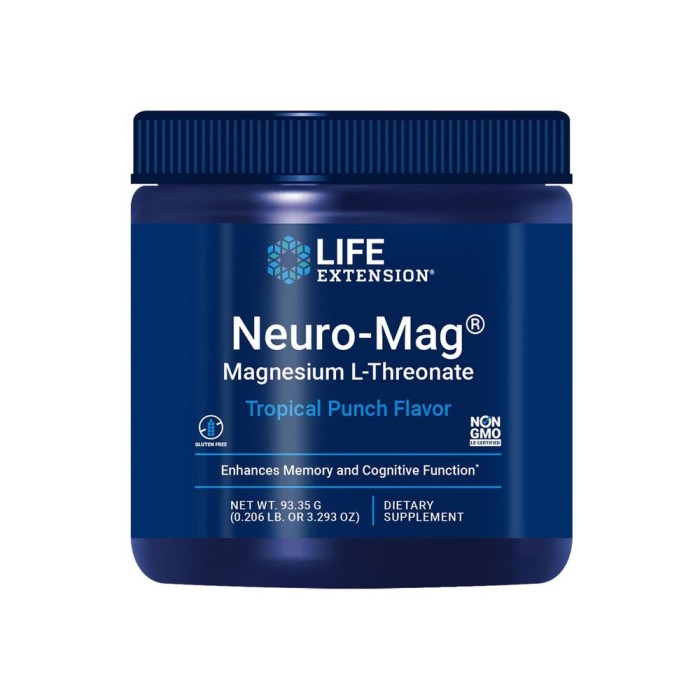 Вітаміни та мінерали Life Extension Neuro-Mag, 93.35 грам Тропічний пунш