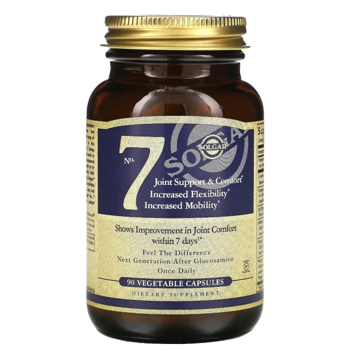 Препарат для суглобів і зв'язок Solgar No 7 Joint Support & Comfort, 90 вегакапсул