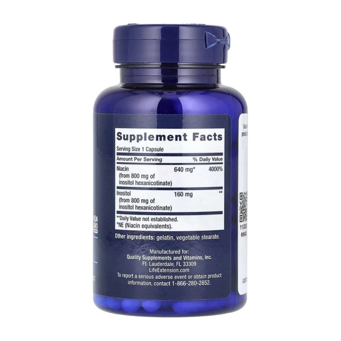 Ніацин без змиву 640 мг - 100 капсул