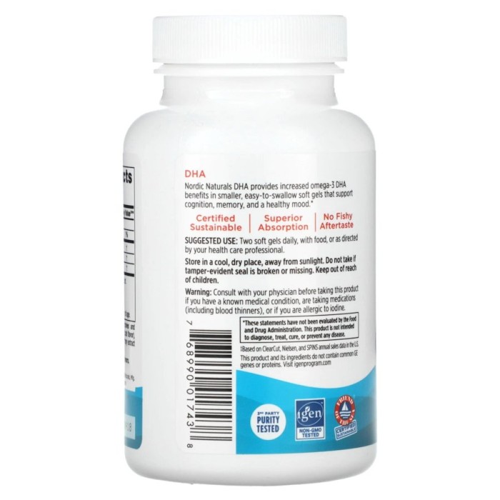 Жирні кислоти Nordic Naturals DHA 830 mg, 90 капсул Полуниця