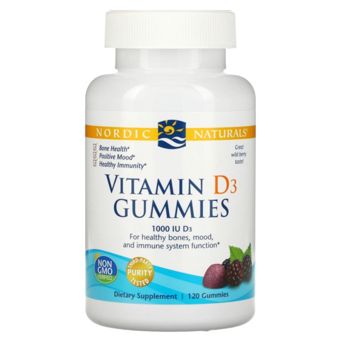 Витамины и минералы Nordic Naturals Vitamin D3 Gummies, 120 жевательных таблеток