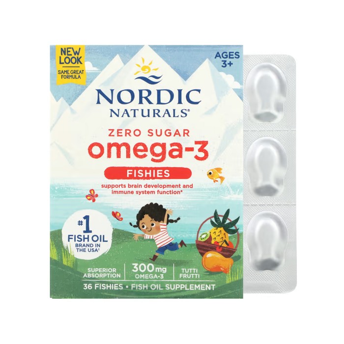 Nordic Omega-3 - 36 Fishies (Повреждена упаковка)