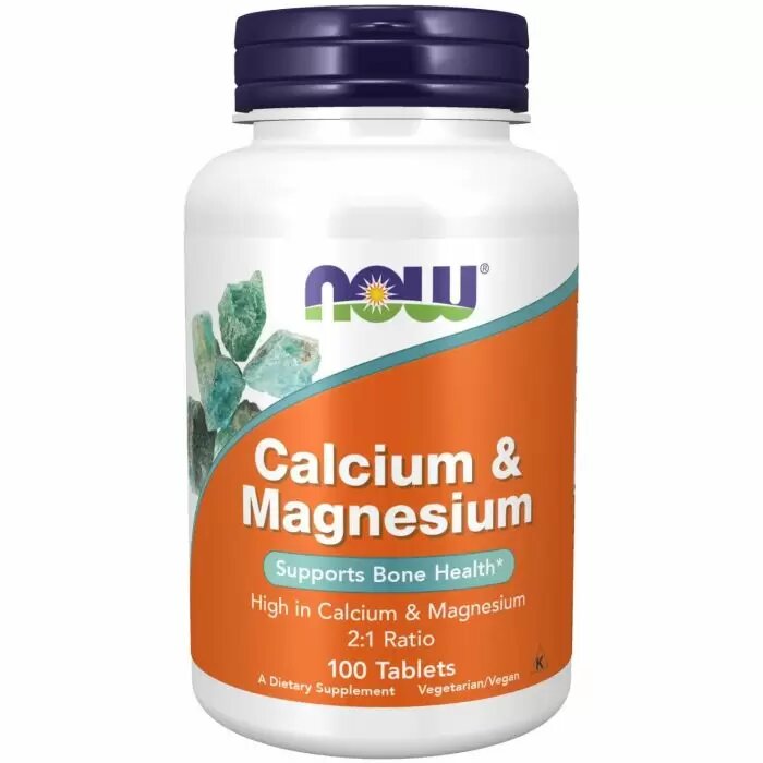 Вітаміни та мінерали NOW Calcium & Magnesium, 100 таблеток