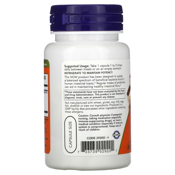 Пробіотики і пребіотики NOW 4X6 Acidophilus, 60 вегакапсул