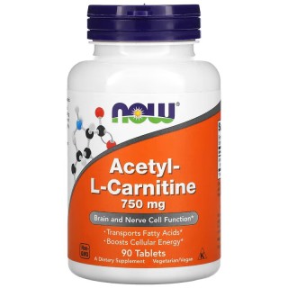 Жиросжигатель NOW Acetyl-L-Carnitine 750 mg, 90 таблеток