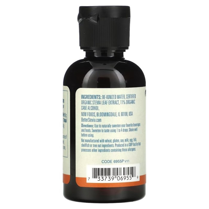 Заменитель питания NOW Better Stevia, 59 мл, Original