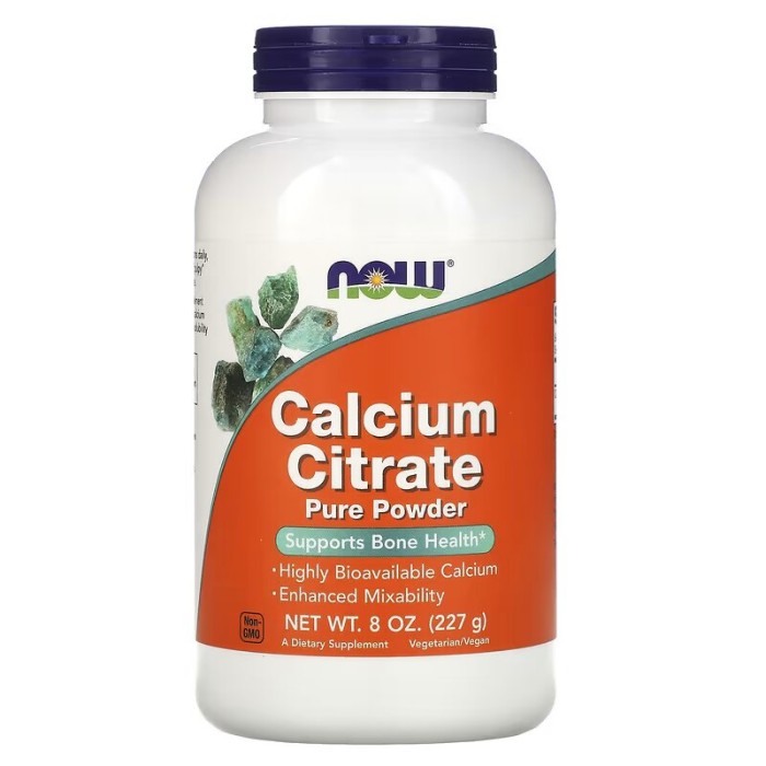 Вітаміни та мінерали NOW Calcium Citrate Powder, 227 грам