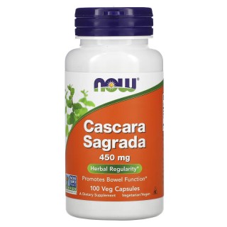 Натуральна добавка NOW Cascara Sagrada 450 mg, 100 вегакапсул