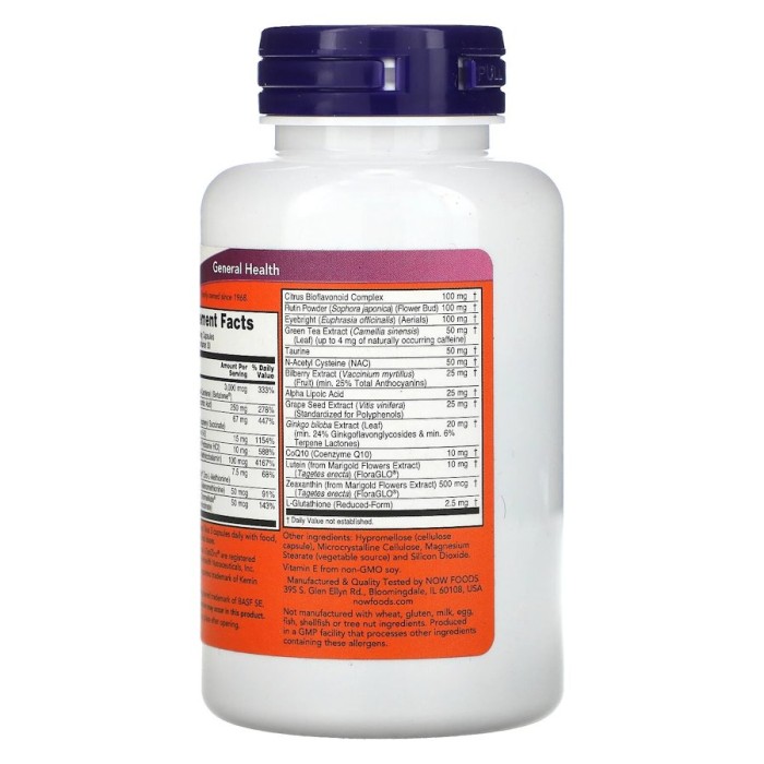 Натуральна добавка NOW Ocu Support, 90 вегакапсул