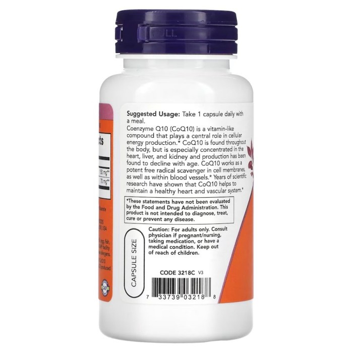 Натуральна добавка NOW CoQ-10 150 mg, 100 вегакапсул