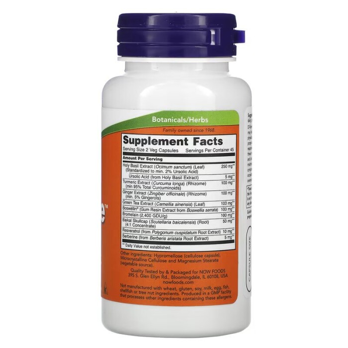 Натуральна добавка NOW D-Flame, 90 вегакапсул