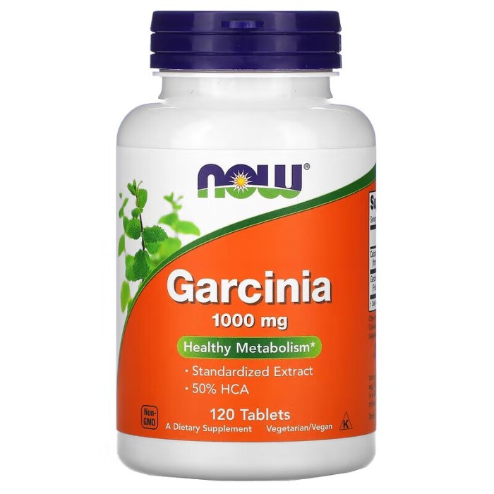 Натуральна добавка NOW Garcinia 1000 mg, 120 таблеток