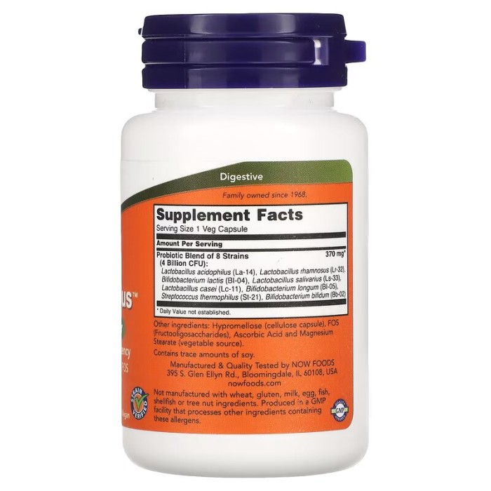 Пробіотики і пребіотики NOW Gr8-Dophilus 4 billion, 60 вегакапсул