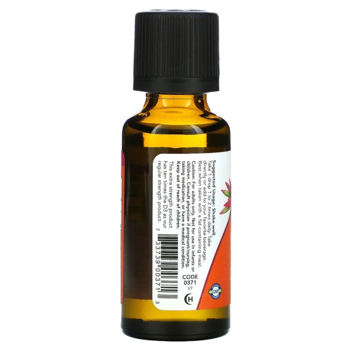 Вітаміни та мінерали NOW Vitamin D3 Extra Strength, 30 мл