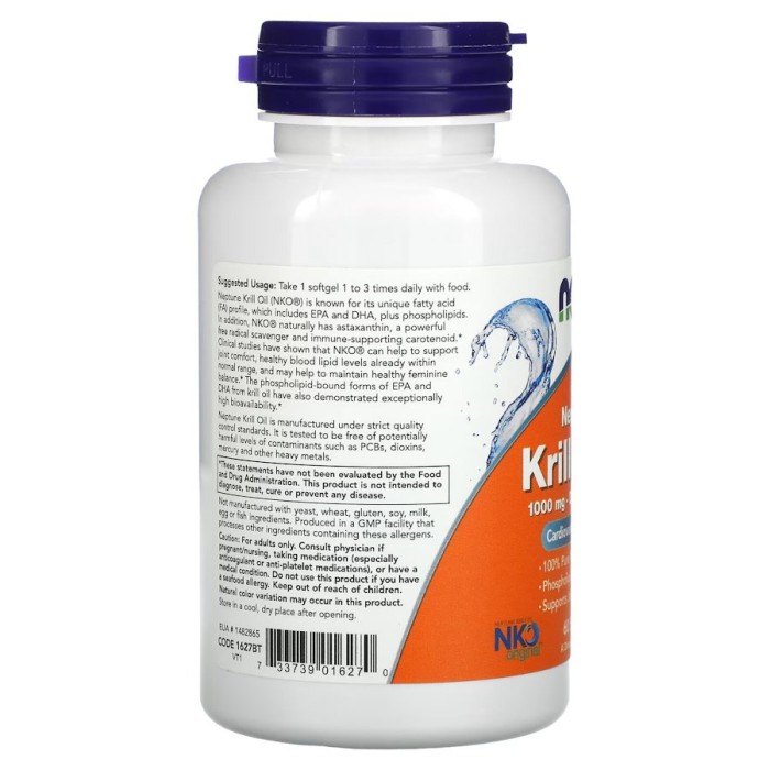 Жирні кислоти NOW Neptune Krill Oil 1000 mg, 60 капсул