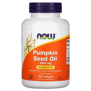 Естественная добавка NOW Pumpkin seed oil 1000 mg, 100 капсул