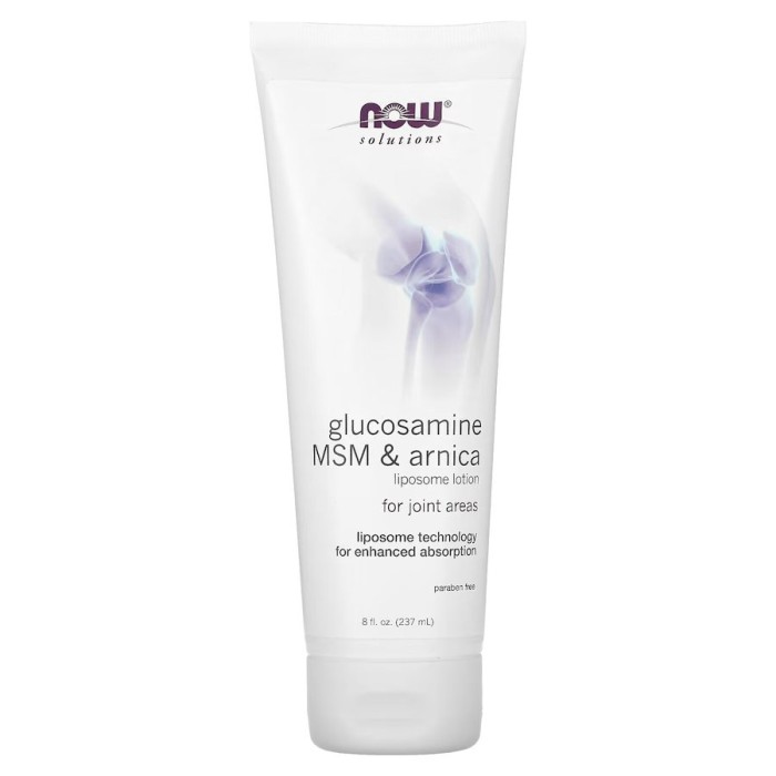 Препарат для суглобів і зв'язок NOW Glucosamine MSM & Arnica Lotion, 237 мл
