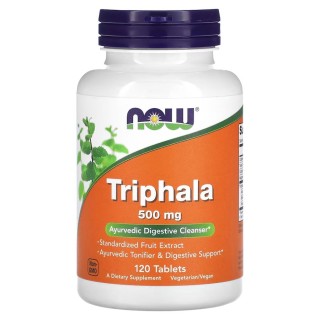 Натуральна добавка NOW Triphala 500 mg, 120 таблеток