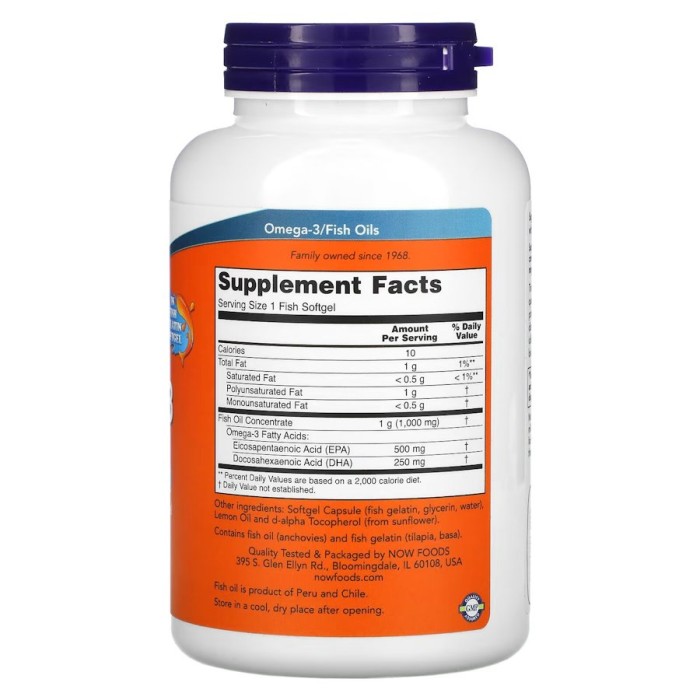 Жирні кислоти NOW Ultra Omega-3, 180 рыбных капсул