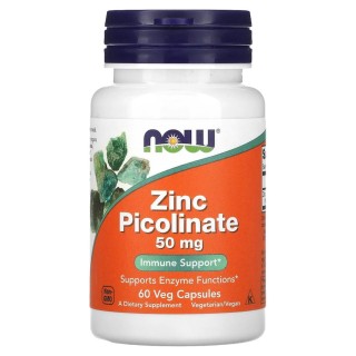 Вітаміни та мінерали NOW Zinc Picolinate 50 mg, 60 вегакапсул