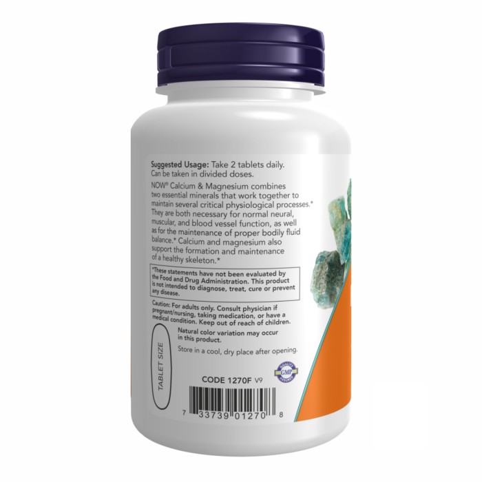 Кальцій-магній 500/250 мг - 100 таблеток