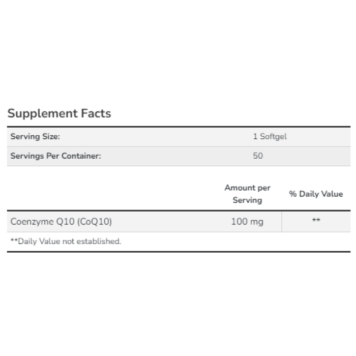 CoQ10 100 мг - 50 капсул