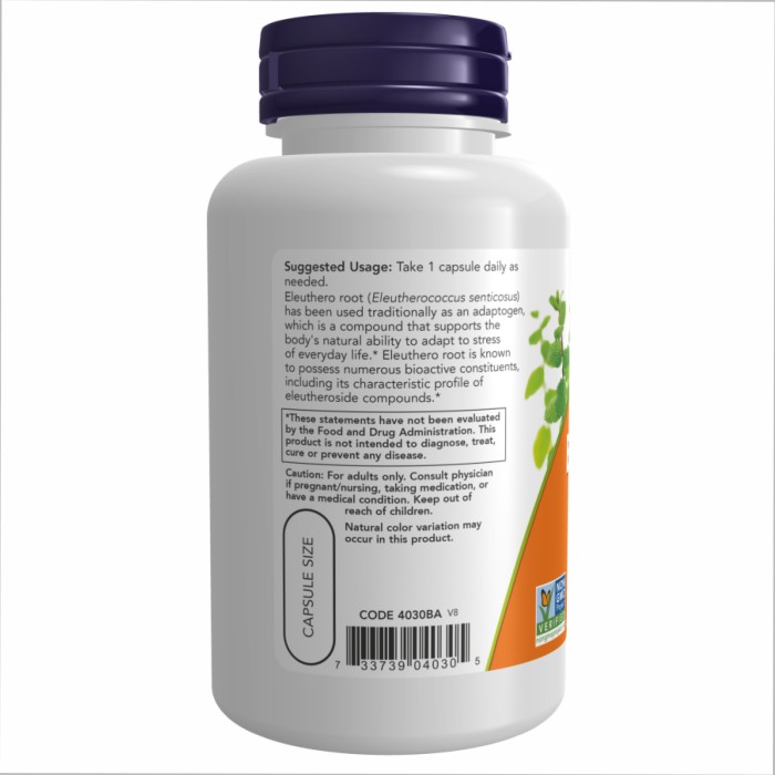 Елеутерококки 500 мг - 100 капсул