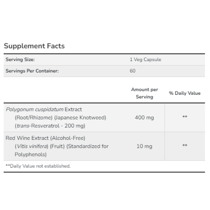 Ресвератрол 200 мг - 60 капсул