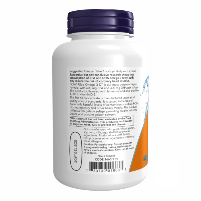 Ultra Omega 3-D Softgels - 90 капсул