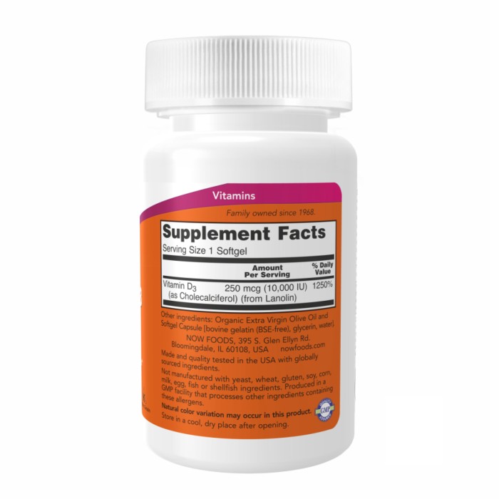 Вітамін D-3 10 000 МО - 120 капсул