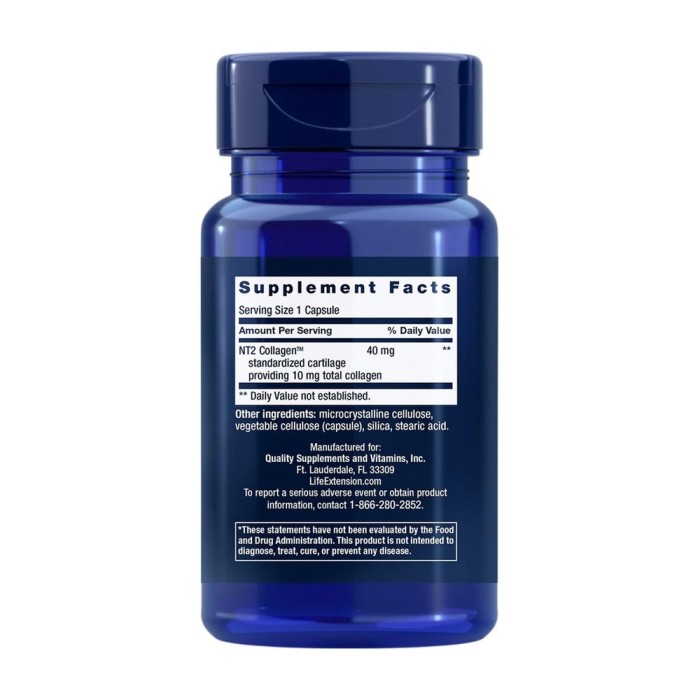 Препарат для суглобів і зв'язок Life Extension NT2 Collagen, 60 капсул
