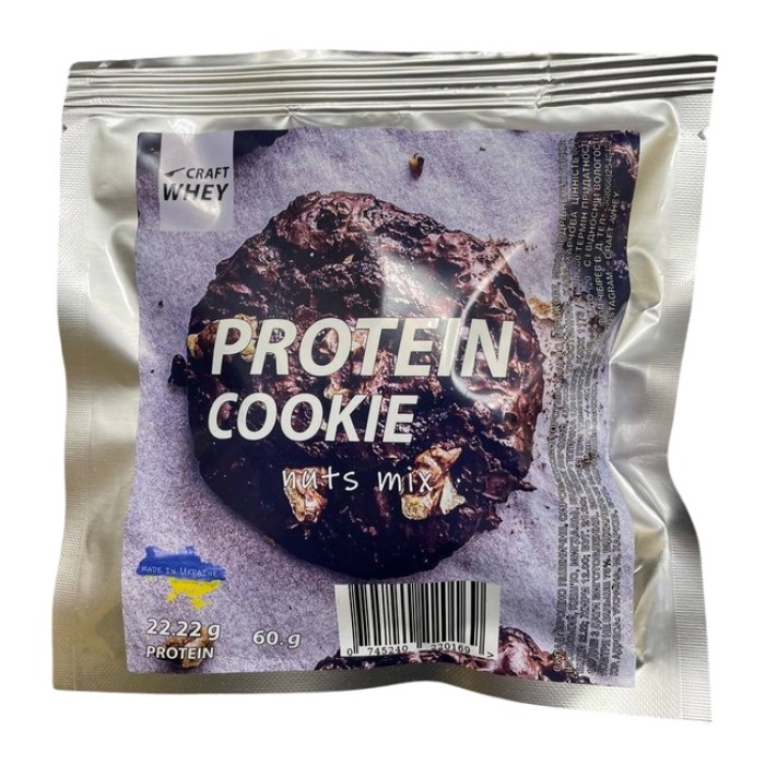 Батончик Craft Whey Protein Cookie, 60 грам, Nuts Mix