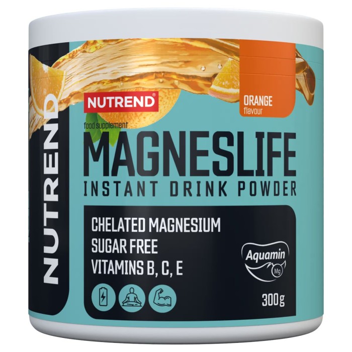 Вітаміни та мінерали Nutrend MagnesLife Instant Drink Powder, 300 грам Апельсин