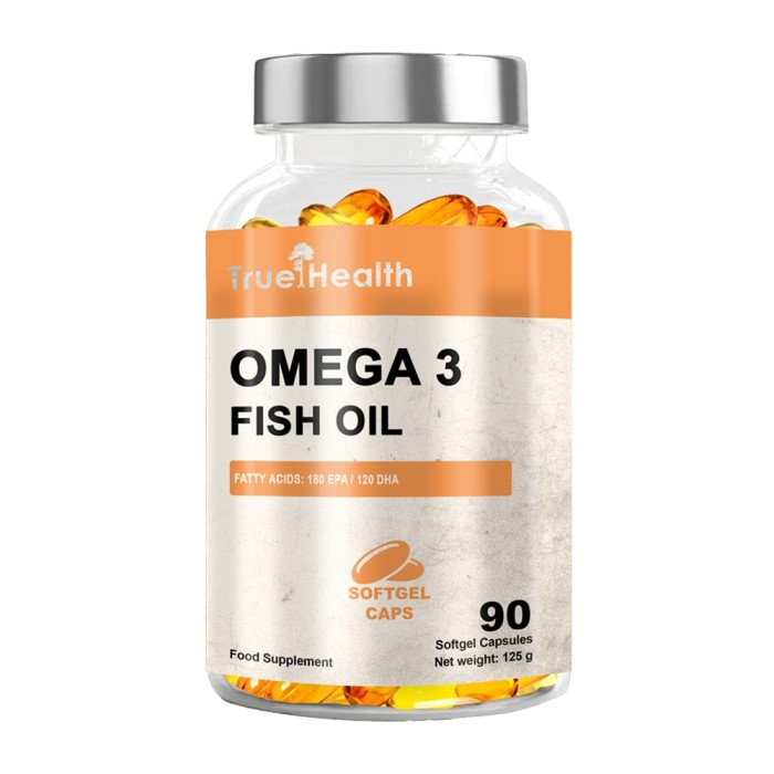Жирні кислоти True Health Omega Fish Oil, 90 капсул