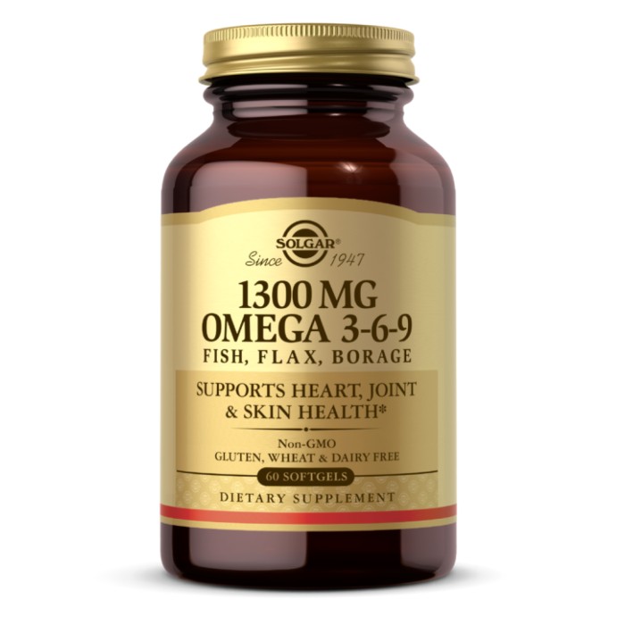 Omega 3-6-9 1300mg - 60 softgels (Повреждена банка)